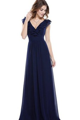 Robe demoiselle d'honneur longue courte plissé avec chiffon manche nulle