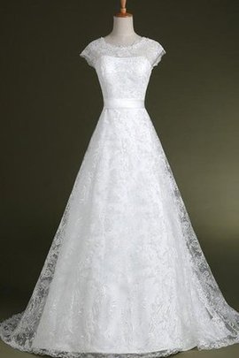 Robe de mariée elégant fermeutre eclair longueur au ras du sol cordon ligne a