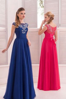 Robe de bal avec chiffon avec manche courte de traîne courte ruché avec lacets