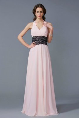 Robe de bal longue ligne a de princesse en chiffon fermeutre eclair