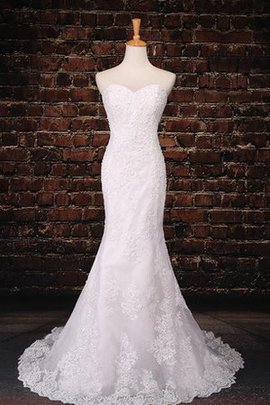 Robe de mariée naturel avec décoration dentelle textile en tulle avec perle en satin