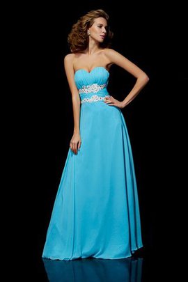 Robe de bal longue fermeutre eclair avec chiffon de tour de ceinture empire ligne a