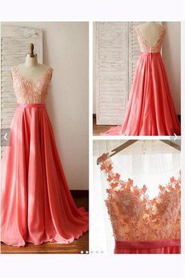 Robe de bal ligne a avec décoration dentelle avec chiffon col en v foncé col u profond