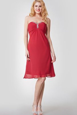 Robe demoiselle d'honneur bref de longueur à genou avec chiffon avec zip ligne a