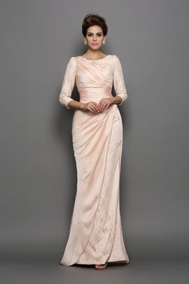 Robe mère de mariée longue de traîne courte de sirène col en bateau avec chiffon