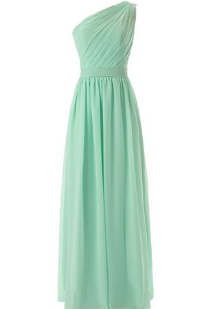 Robe demoiselle d'honneur naturel plissage avec zip ligne a en chiffon - photo 1
