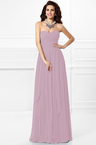 Robe demoiselle d'honneur plissage longue en chiffon a-ligne de princesse - photo 20