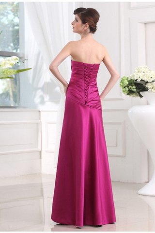 Robe demoiselle d'honneur plissage naturel longue en forme avec lacets - photo 30