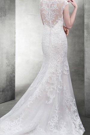 Robe de mariée elégant de fourreau en plage avec manche épeules enveloppants avec zip - photo 2