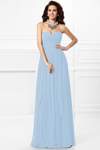 Robe demoiselle d'honneur plissage longue en chiffon a-ligne de princesse - photo 19