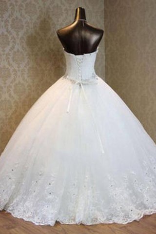 Robe de mariée de mode de bal de col en cœur manche nulle fascinant naturel - photo 2