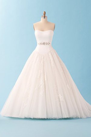 Robe de mariée majestueux avec lacets avec perle a eglise ceinture en étoffe - photo 1