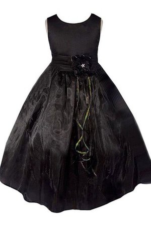 Robe de cortège enfant plissé de mode de bal en organza en satin avec nœud - photo 1