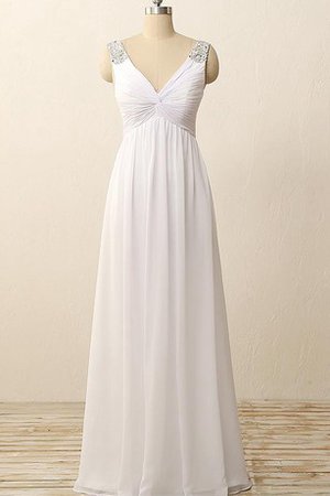 Robe de mariée sage informel salle interne longueur au ras du sol avec perle - photo 1