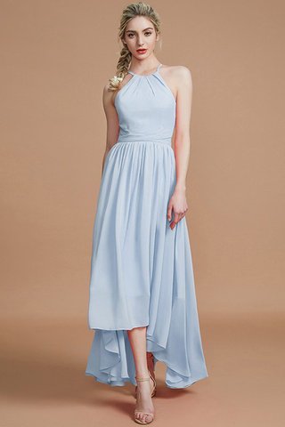 Robe demoiselle d'honneur naturel de princesse avec chiffon asymétrique dénudé - photo 23