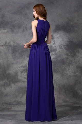 Robe demoiselle d'honneur naturel avec chiffon avec zip ruché au niveau de cou - photo 30