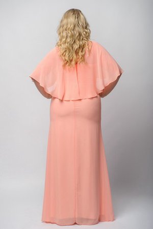 Robe de bal avec chiffon au niveau de cou avec zip jusqu'au sol avec manche courte - photo 2