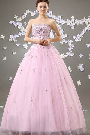 Robe de quinceanera de bustier avec perle ligne a de mode de bal en tulle - photo 1