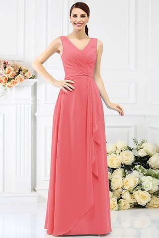 Robe demoiselle d'honneur longue avec perle avec chiffon jusqu'au sol maillot - photo 28