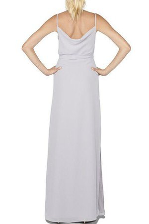 Robe demoiselle d'honneur derniere tendance en chiffon collant a-ligne jusqu'au sol - photo 2