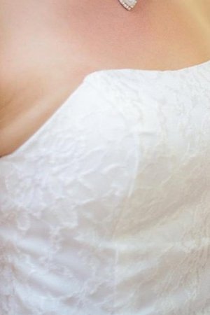 Robe de mariée naturel de mode de bal en dentelle manche nulle en organza - photo 2