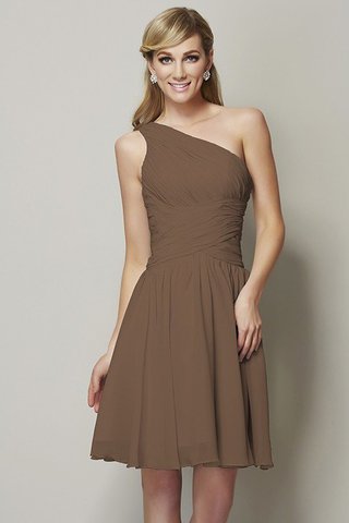 Robe demoiselle d'honneur bref ligne a ruché avec chiffon de princesse - photo 4