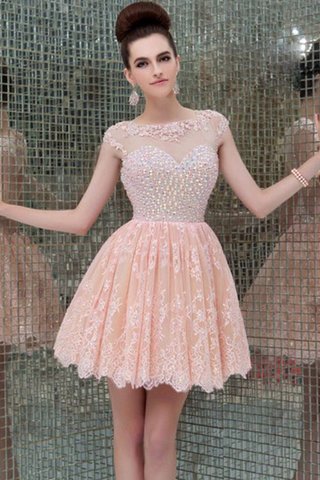 Robe fête de la rentrée à la mode de princesse a-ligne encolure ronde avec perle - photo 1