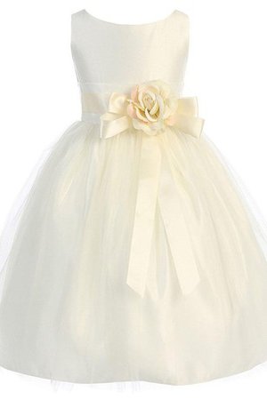 Robe de cortège enfant avec fleurs ligne a en tulle avec sans manches - photo 1