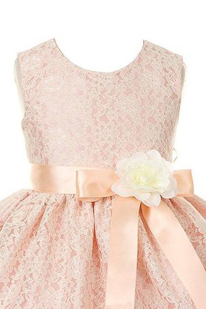 Robe de cortège enfant avec décoration dentelle avec fleurs ligne a ceinture - photo 2