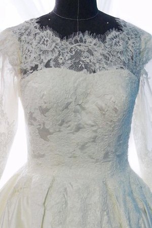 Robe de mariée sage elégant de lotus en dentelle en satin - photo 2