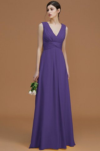 Robe demoiselle d'honneur naturel manche nulle a-ligne fermeutre eclair ruché - photo 30