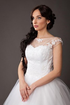 Robe de mariée sage plissage naturel avec manche épeules enveloppants en tulle - photo 2
