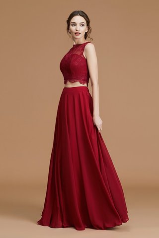 Robe demoiselle d'honneur avec sans manches en chiffon éblouissant de princesse naturel - photo 1