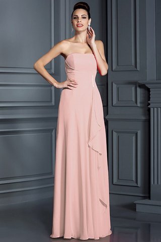 Robe demoiselle d'honneur longue en chiffon de princesse fermeutre eclair avec perle - photo 21