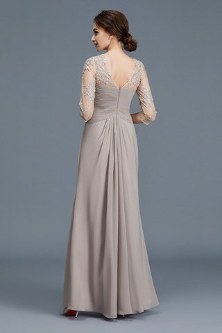 Robe mère de mariée de princesse avec chiffon jusqu'au sol en 3/4 manche de lotus - photo 2