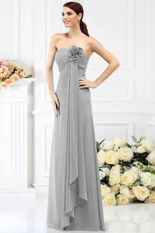 Robe demoiselle d'honneur longue avec zip de bustier a-ligne avec chiffon - photo 27