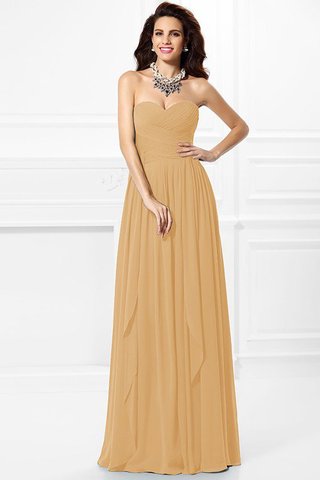 Robe demoiselle d'honneur plissage longue en chiffon a-ligne de princesse - photo 14