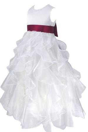 Robe de cortège enfant en organza avec zip de lotus avec gradins jusqu'au sol - photo 2