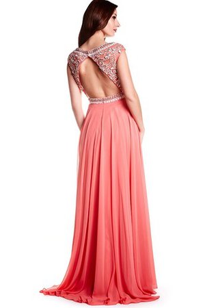 Robe de bal luxueux romantique avec manche courte avec cristal a-ligne - photo 2