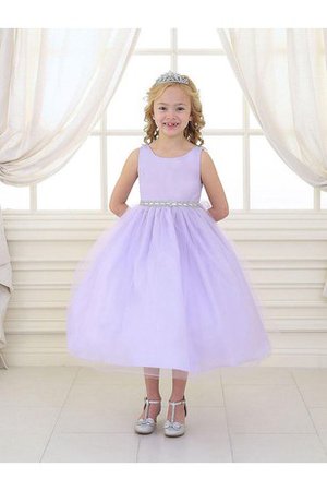 Robe de cortège enfant plissage de mode de bal avec ruban ceinture en tulle - photo 2