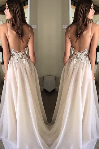 Robe de soirée junoesque de princesse de traîne courte avec chiffon naturel - photo 2