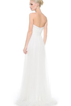 Robe de mariée naturel longueur au ras du sol de bustier dos nu fermeutre eclair - photo 2