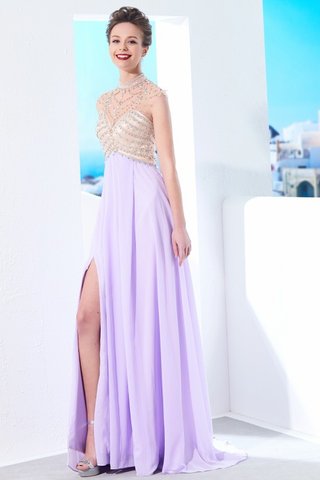 Robe de soirée elevé avec cristal avec chiffon ligne a fermeutre eclair - photo 5