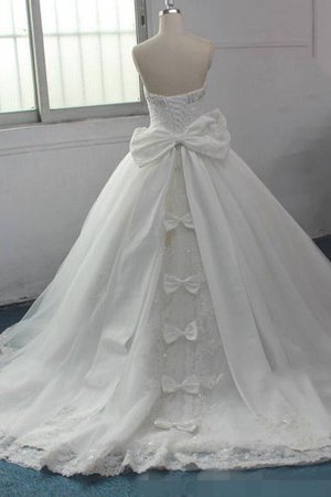 Robe de mariée eclaté de mode de bal dos nu avec nœud de traîne moyenne - photo 2