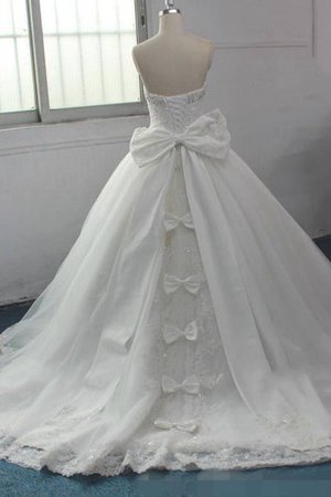 Robe de mariée eclaté de mode de bal dos nu avec nœud de traîne moyenne - photo 2