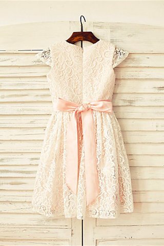 Robe de cortège enfant naturel avec décoration dentelle de princesse avec zip ligne a - photo 2