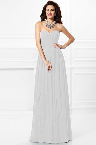 Robe demoiselle d'honneur plissage longue en chiffon a-ligne de princesse - photo 16