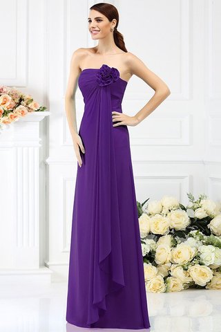 Robe demoiselle d'honneur longue avec zip de bustier a-ligne avec chiffon - photo 24