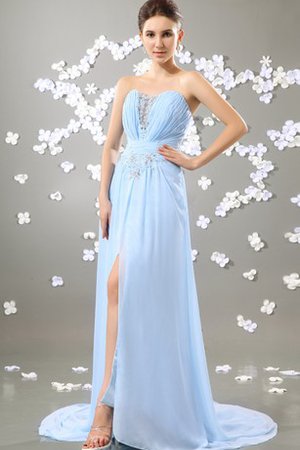 Robe de soirée ouverture frontale avec perle avec chiffon de col en cœur - photo 1