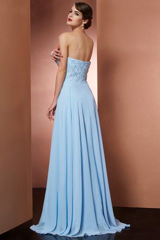 Robe de soirée longueur au ras du sol en chiffon de princesse avec zip de col en cœur - photo 2